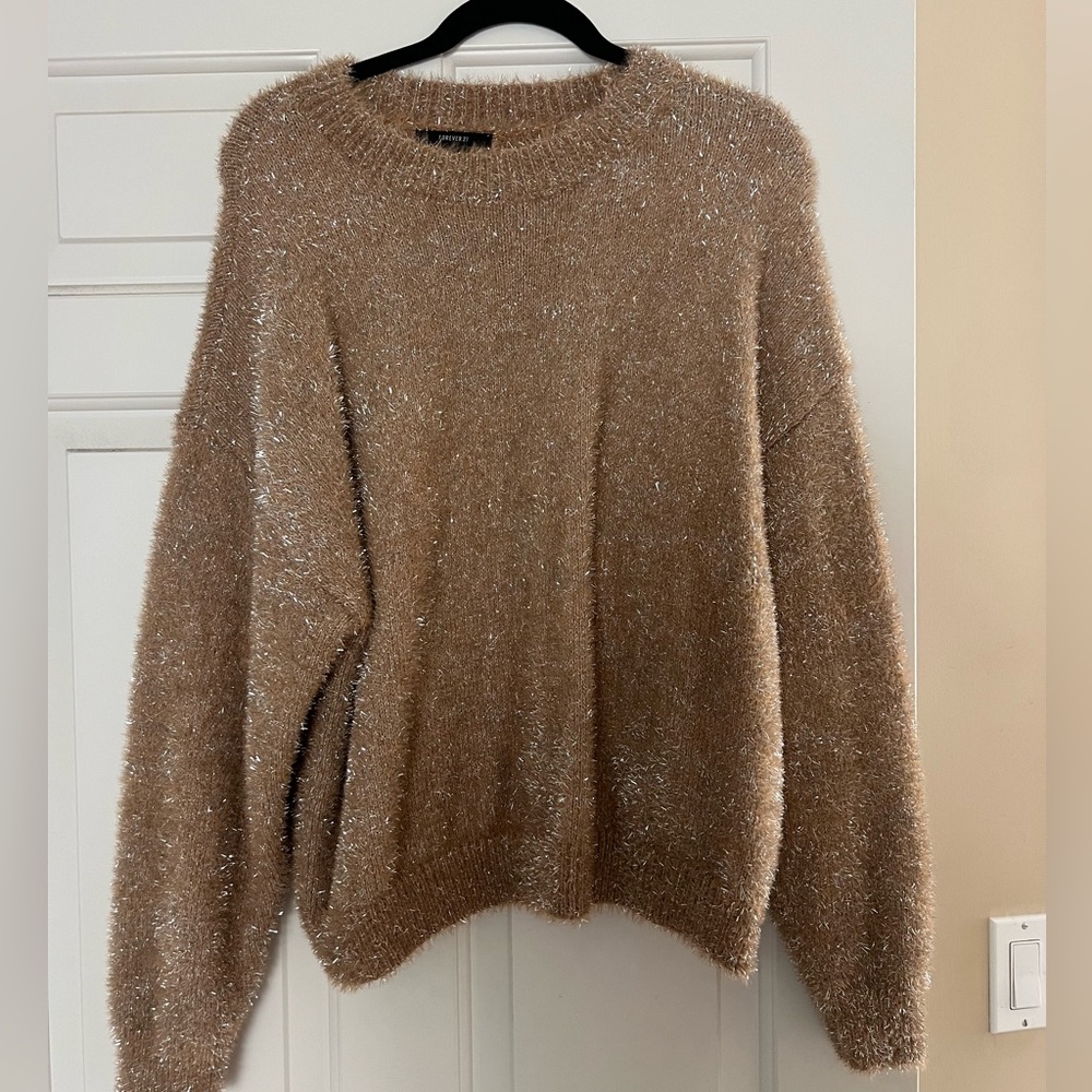 Forever 21 Gold Sparkly Sweater